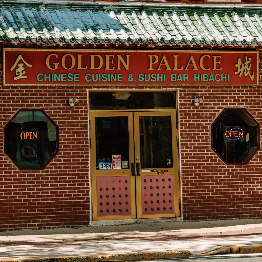 Golden palace storefront Golden palace storefront