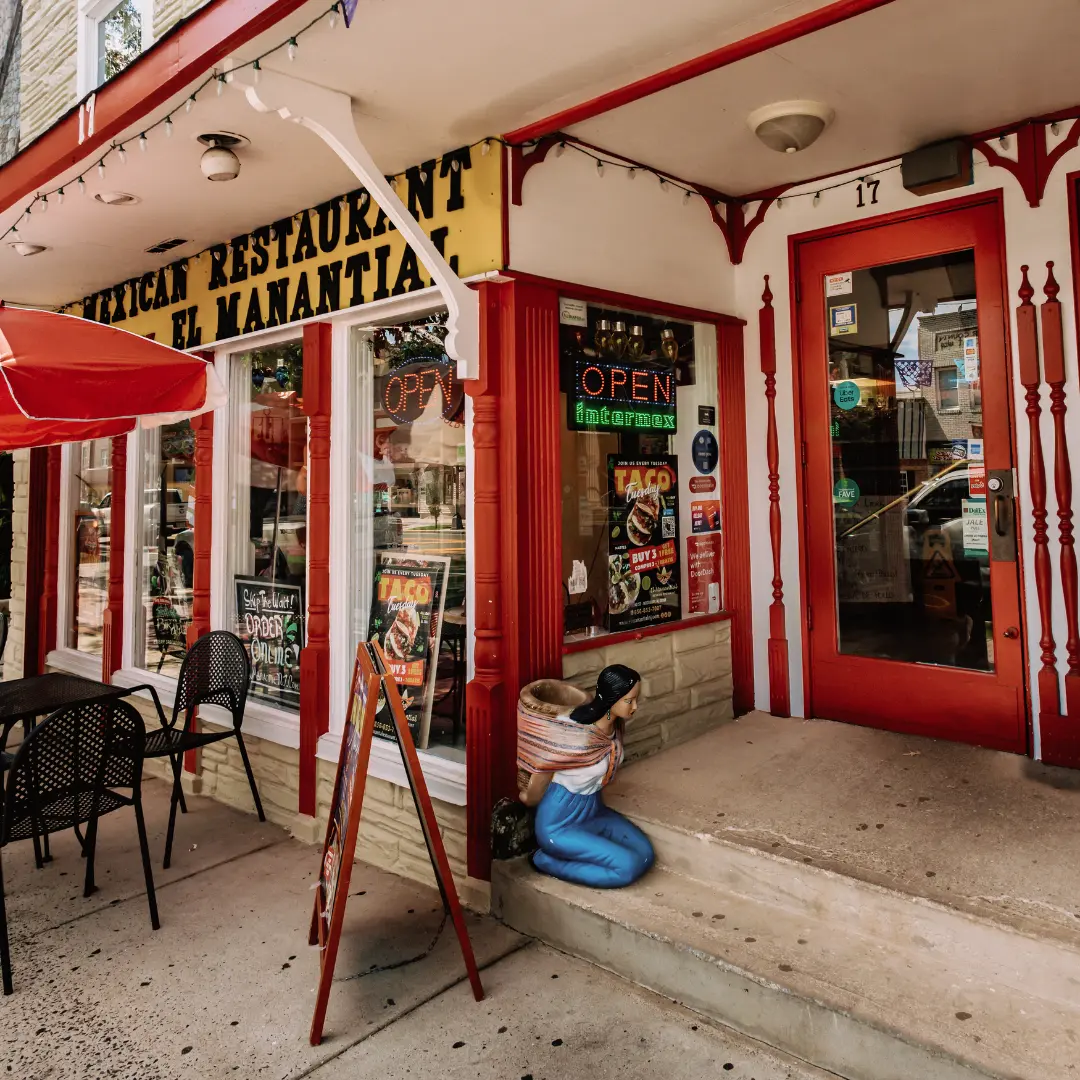 Mexican restaurant storefront Mexican restaurant storefront